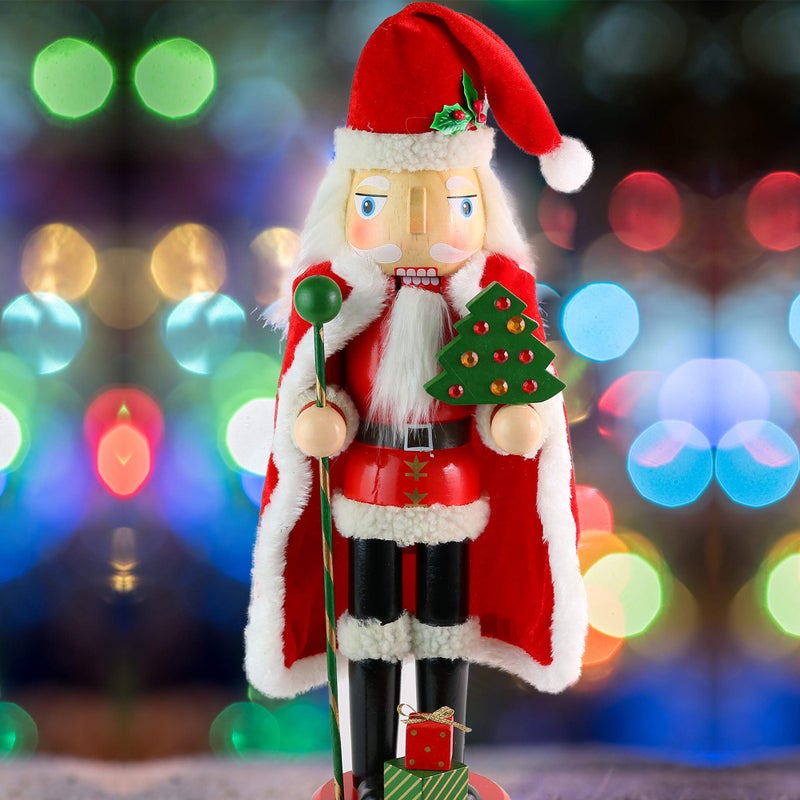 Ornativity Christmas Santa Claus Nutcracker - Holiday Wooden Xmas Nutcracker Santa Figure Home Decoration 13.5" - Image 3